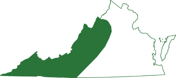 Mapa de la cordillera de las salamandras oscuras de la montaña Allegheny