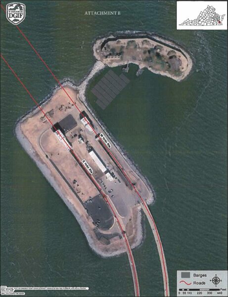 Haga clic para abrir una imagen ampliada de las barcazas flotantes artificiales que se construirán