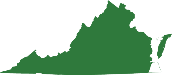 La rana Pickerel se encuentra en todo Virginia, excepto en una pequeña región en la costa más sureste del estado