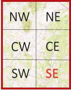 Mapa cuádruple con etiquetas Atlas Block