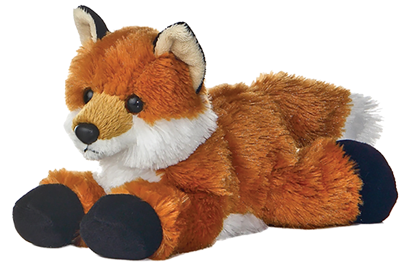Un zorro de peluche acostado