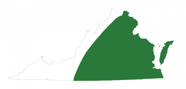 Mapa del área de distribución de la rana leopardo de la llanura costera