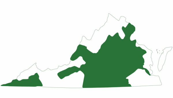 Un mapa de distribución del río oriental es bastante irregular